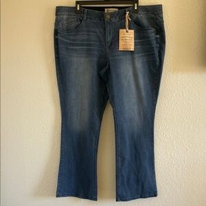 NWT Democracy Women's Ab Solution Itty Bitty Bootcut  Stretch Denim Jeans 20W